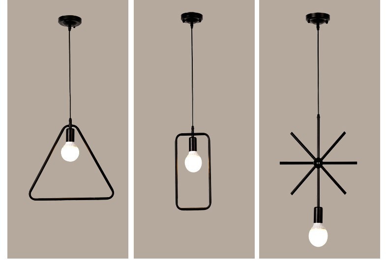 Đèn thả trang trí quán cafe, đèn Edison hình học giá rẻ
