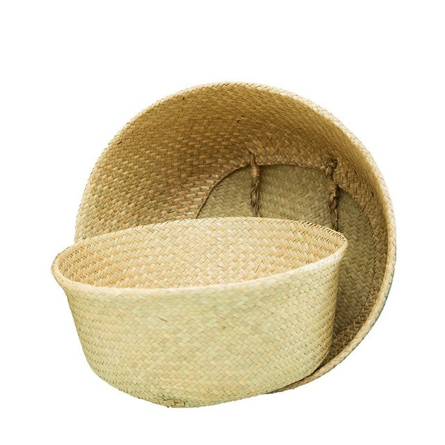 Giỏ cói trồng cây được thiết kế tiện dụng vừa làm giỏ đựng cây, vừa làm giỏ đựng đồ