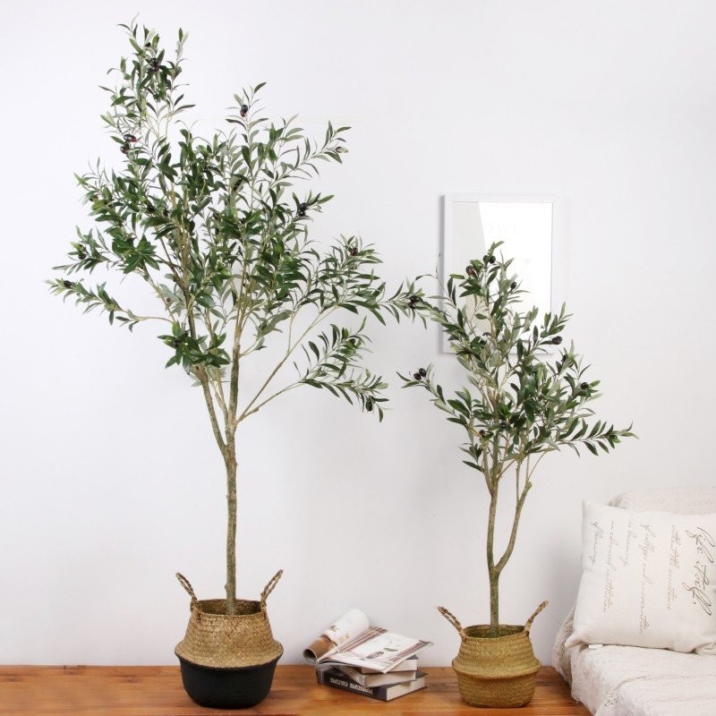 Cây ô liu giả dáng 2 nhánh cây chuyên dụng trong trang trí