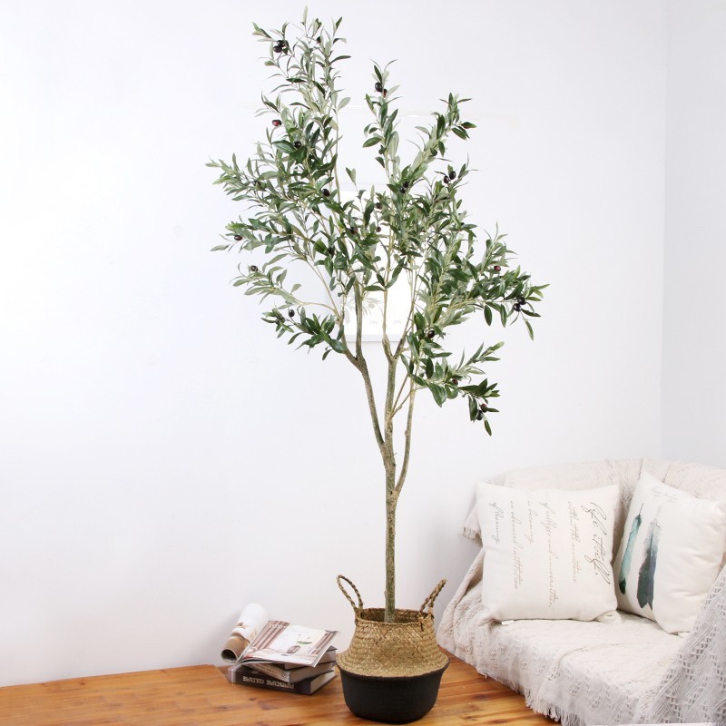 Cây ô liu giả dáng 2 nhánh cây chuyên dụng trong trang trí