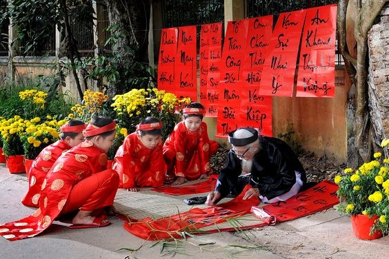 Ông đồ và câu đố ngày Tết