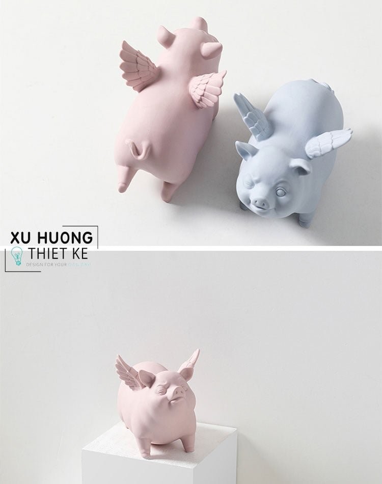 Tượng trang trí Funny Pigs