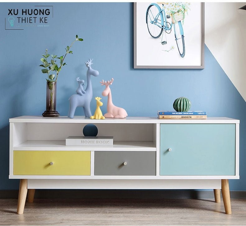Trang trí và điểm tô kệ tủ với tượng Happy Deers