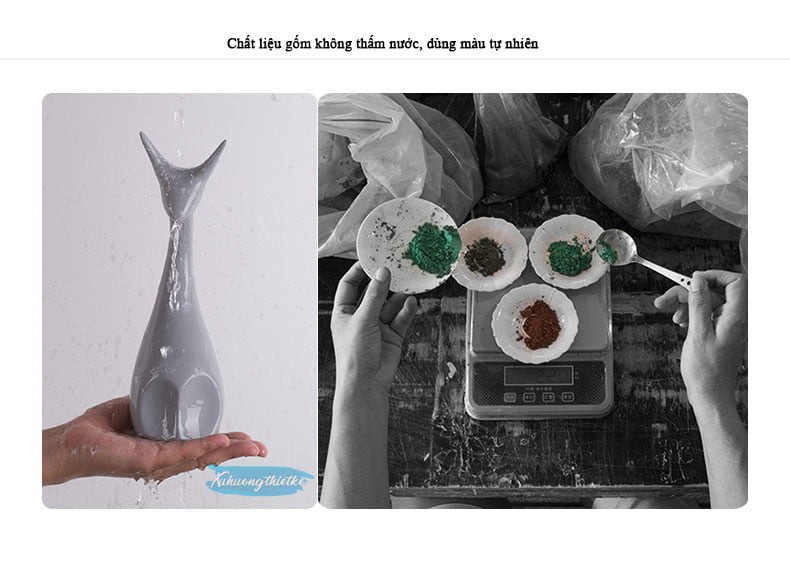 Chất liệu gốm sứ cao cấp với ưu điểm chống thấm nước vượt trội