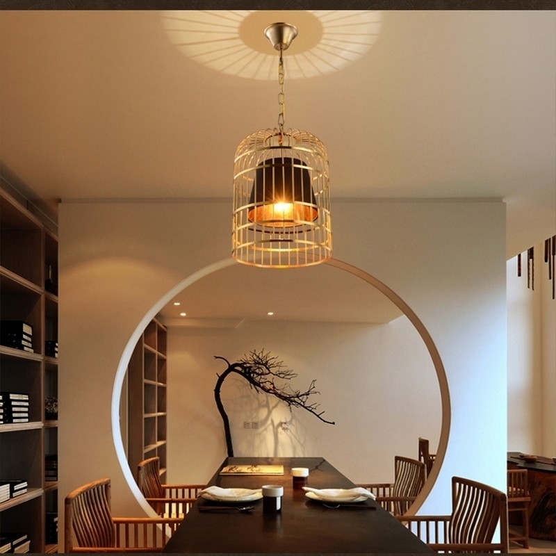 Đèn thả trần Bird Cage trong không gian phòng khách