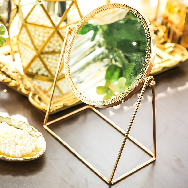 Gương để bàn Circle Golden Mirror