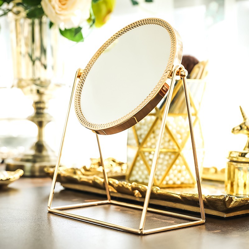 Gương để bàn Circle Golden Mirror