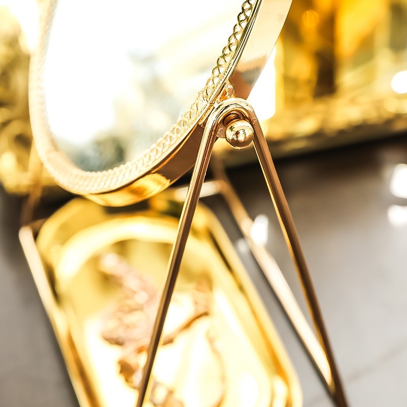 Gương để bàn Circle Golden Mirror