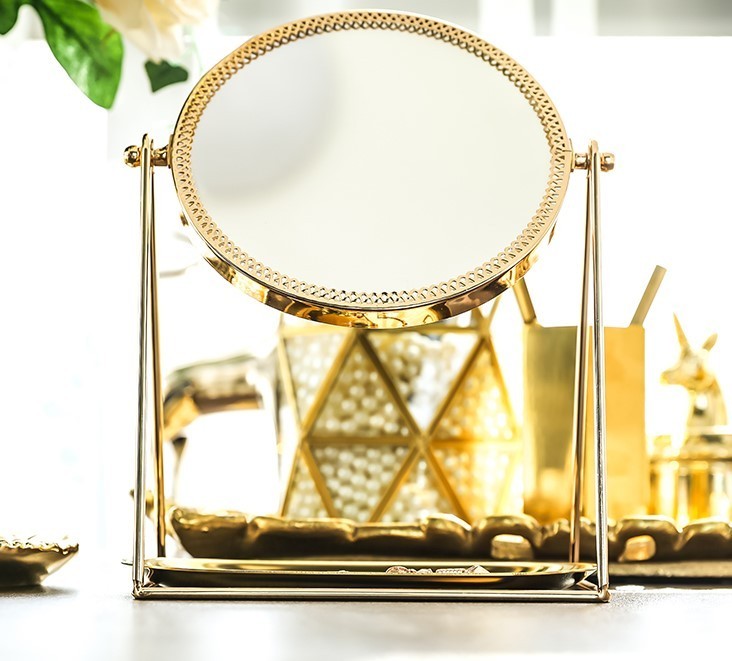 Gương để bàn Circle Golden Mirror