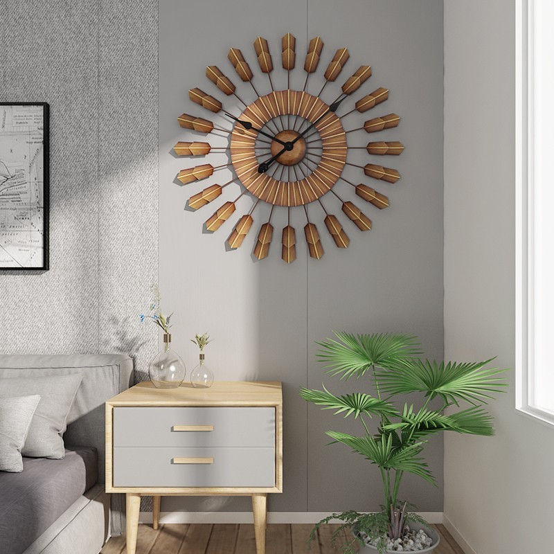 Thiết kế nhẹ nhàng vùng tông màu nâu yên bình của đồng hồ treo tường nghệ thuật Peaceful Brown