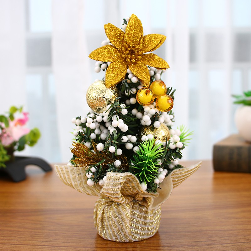Cây thông mini trang trí bàn làm việc Hoàng Kim