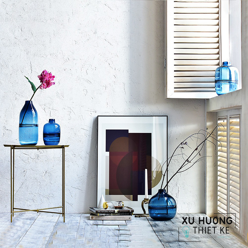 Bình hoa thủy tinh trang trí nhiều màu Victor Hugo