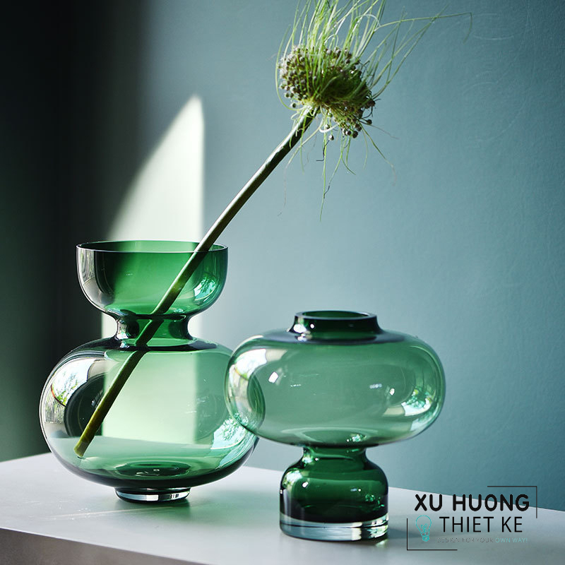 Bình thủy tinh cắm hoa trụ tròn Cachet