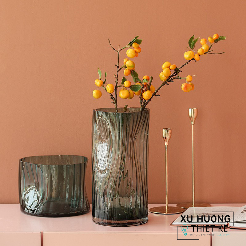 Lọ hoa thủy tinh cắm hoa hình thoi Chantel