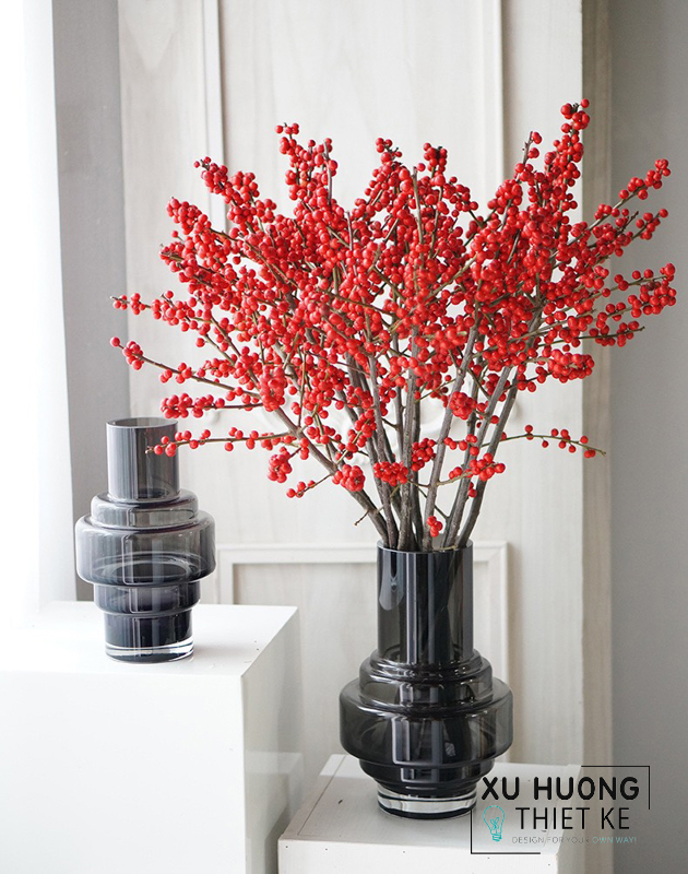 Lọ hoa thủy tinh cắm hoa trang trí Karoly