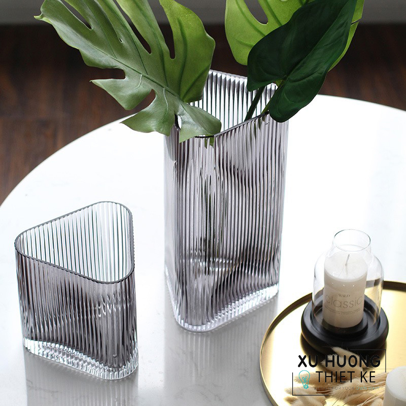 Lọ hoa thủy tinh vân sọc Mirabelle