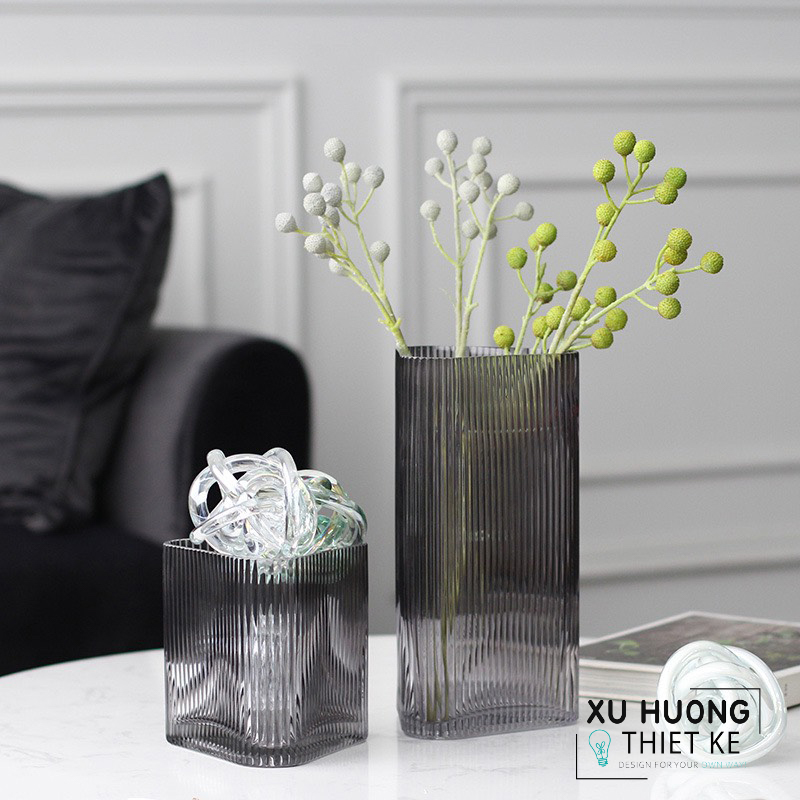 Lọ hoa thủy tinh vân sọc Mirabelle