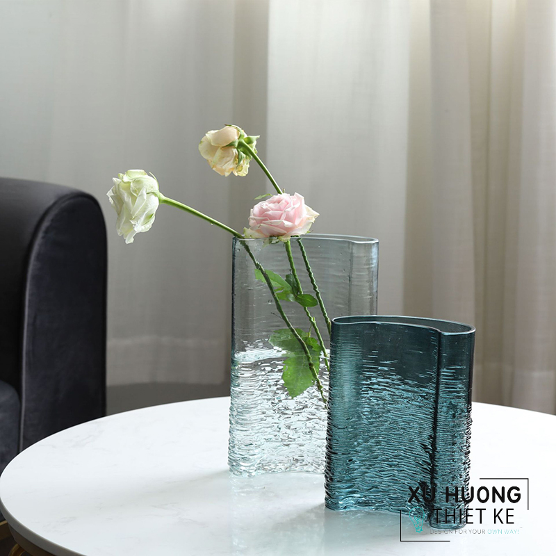 Lọ thủy tinh cắm 1 bông trong suốt Majori