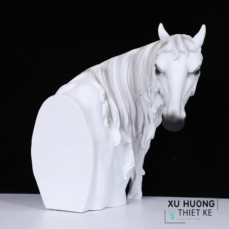 Tượng trang trí đầu ngựa Aldrick Bắc Âu