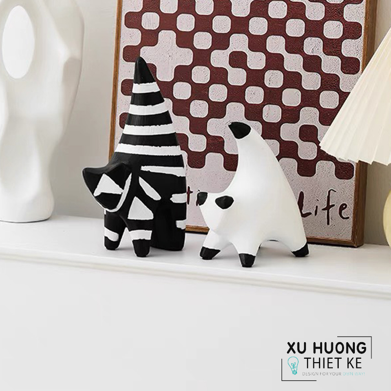 Tượng trang trí mèo Krat hiện đại