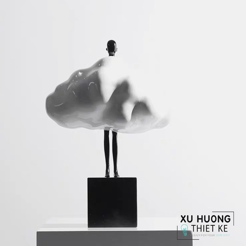 Tượng trang trí lady mây bồng bềnh