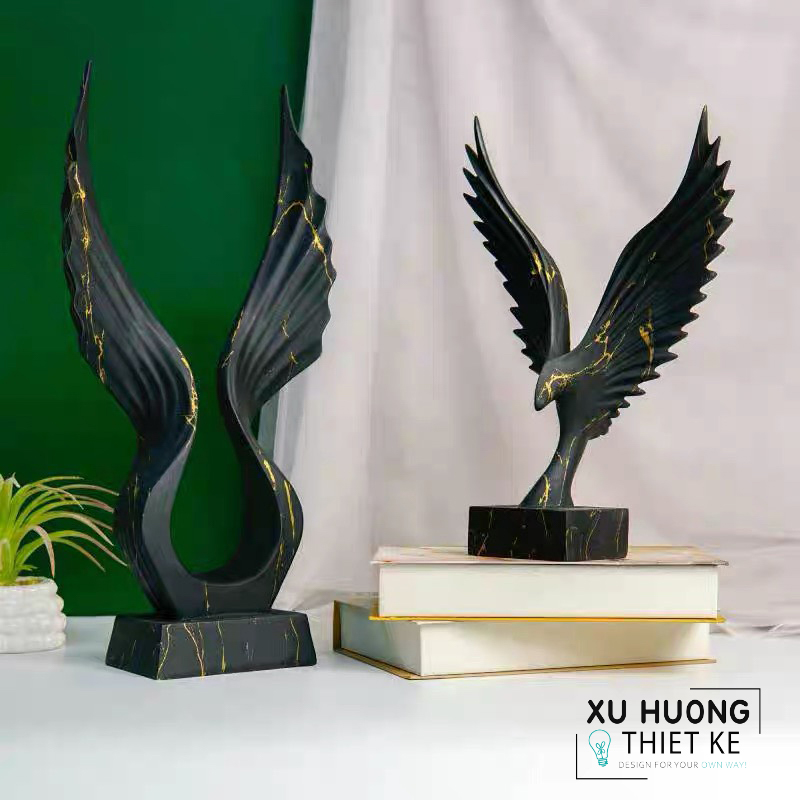 Tượng trang trí Chim Ưng đôi cánh Basic