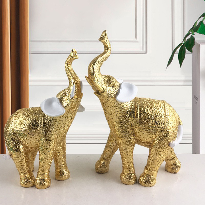 Tượng voi vàng phong thủy