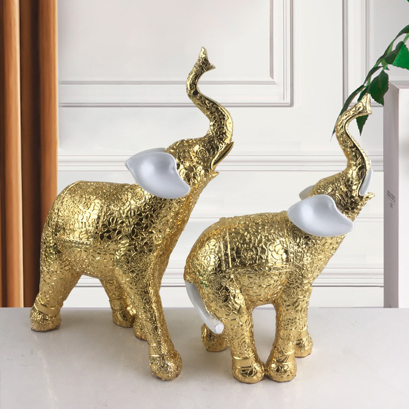 Tượng voi vàng phong thủy