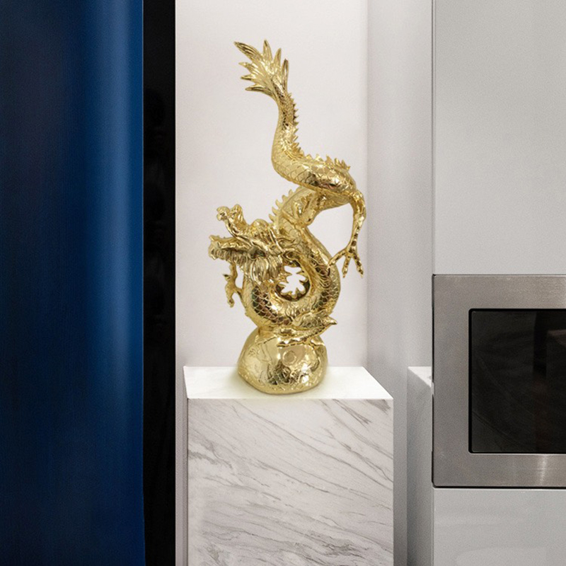Tượng rồng phong thủy mạ vàng
