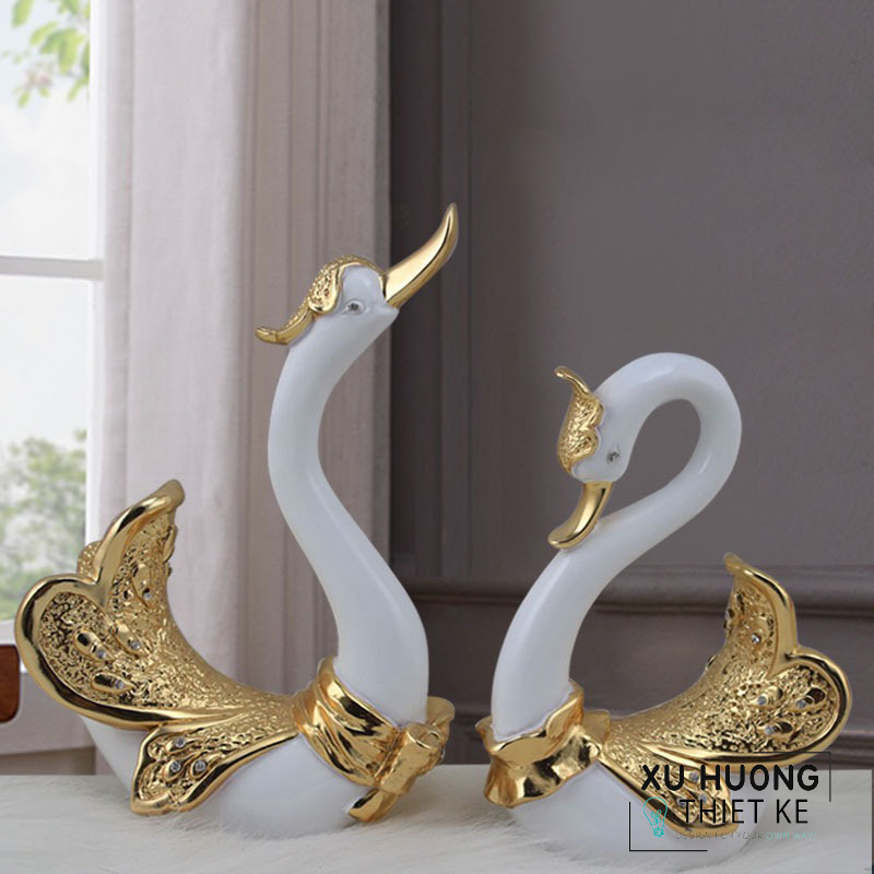 Tượng đôi thiên nga trang trí phong thủy