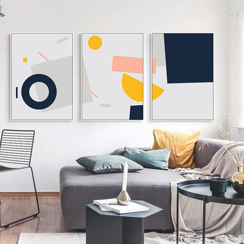 Tranh treo tường trừu tượng Pink Pastel