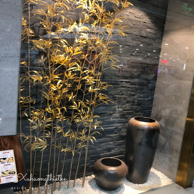 Trúc quân tử mạ vàng