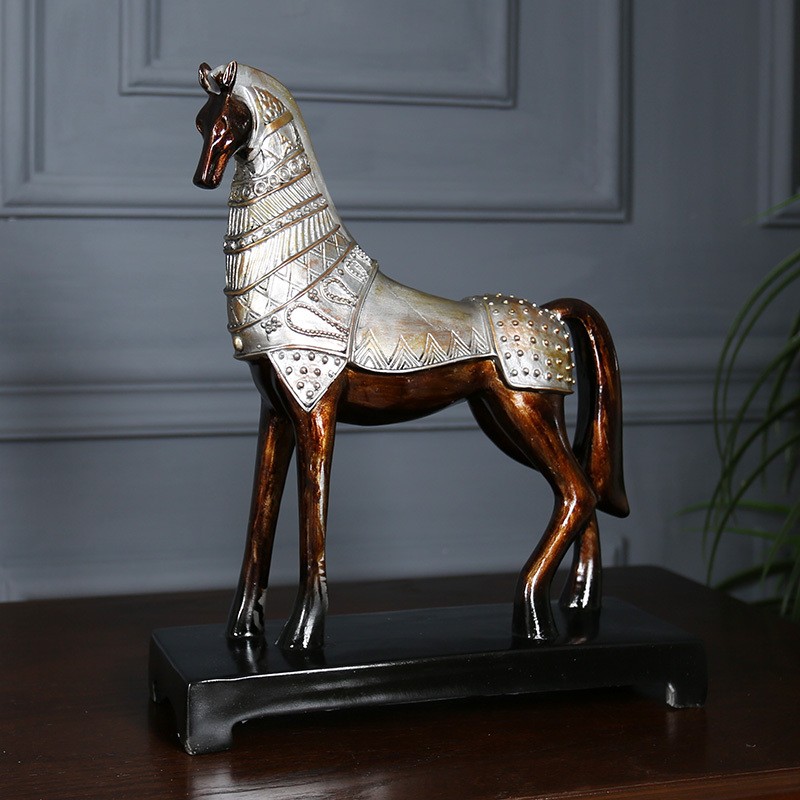 Tượng chiến mã Greek Horse (nâu)