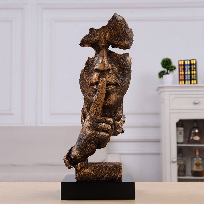 Tượng trang trí im lặng là vàng