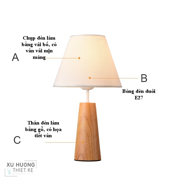 Đèn để bàn Kinie hình nấm