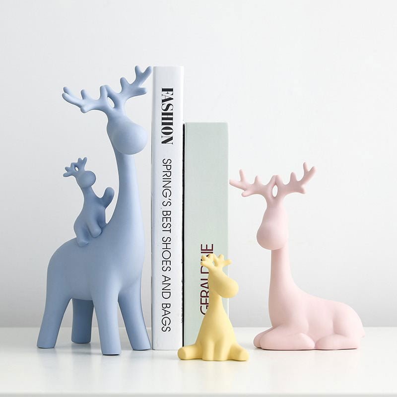 Bộ tượng gốm sứ trang trí Happy Deers