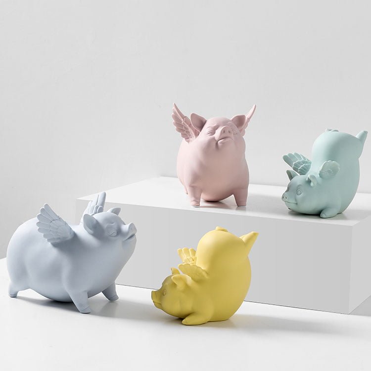 Tượng trang trí 4 chú heo Funny Pigs