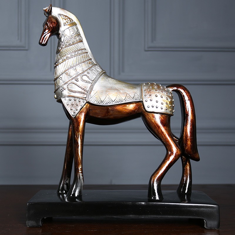 Tượng chiến mã Greek Horse (nâu)