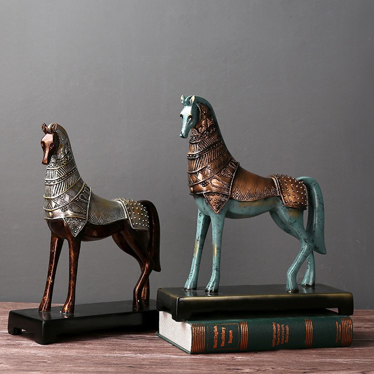 Tượng chiến mã Greek Horse (nâu)