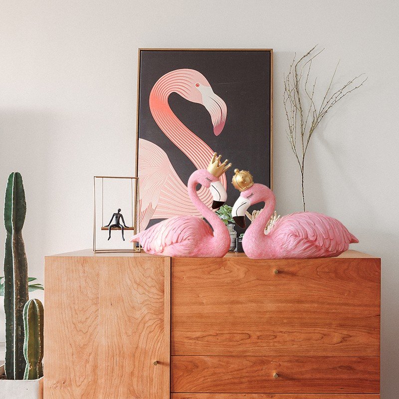 Tượng trang trí chim hồng hạc Flamingo