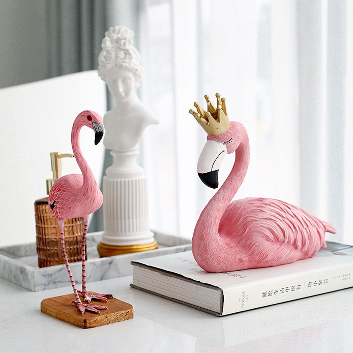 Tượng trang trí chim hồng hạc Flamingo