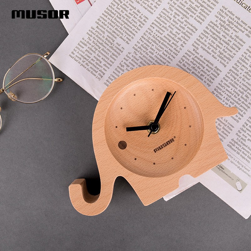 Đồng hồ để bàn bằng gỗ Musor