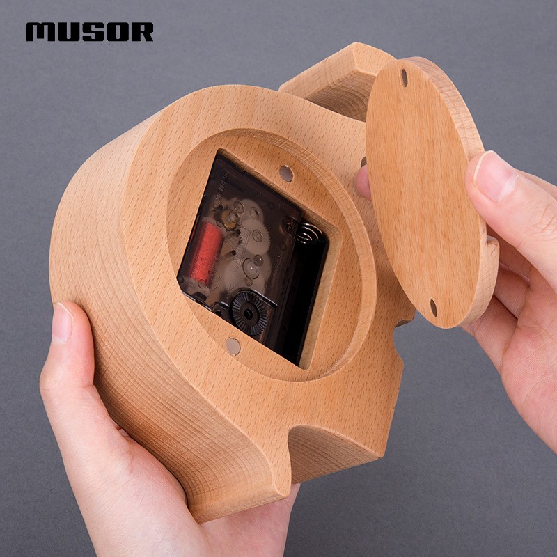 Đồng hồ để bàn bằng gỗ Musor