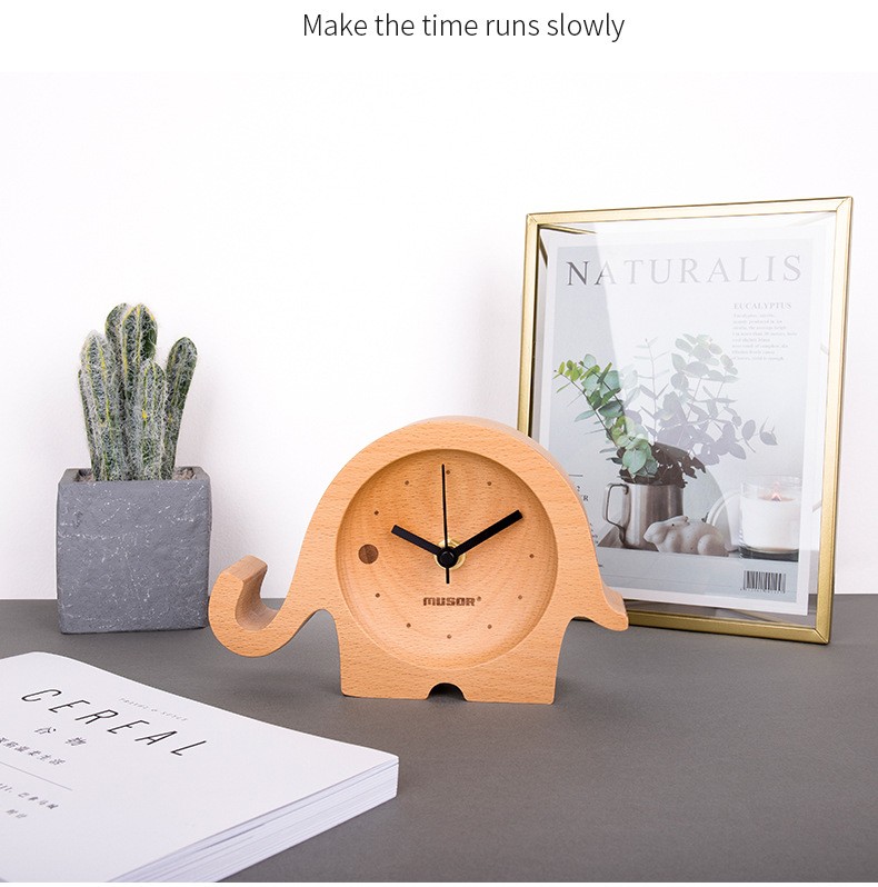 Đồng hồ để bàn bằng gỗ Musor