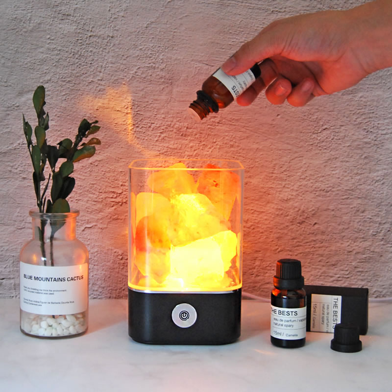 Đèn hồng ngoại đá muối tinh dầu Himalaya