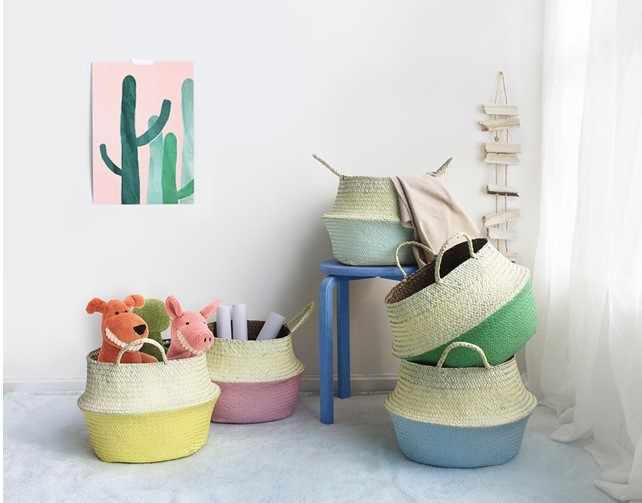 Giỏ cói trồng cây