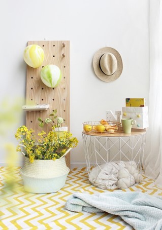 Giỏ cói trồng cây