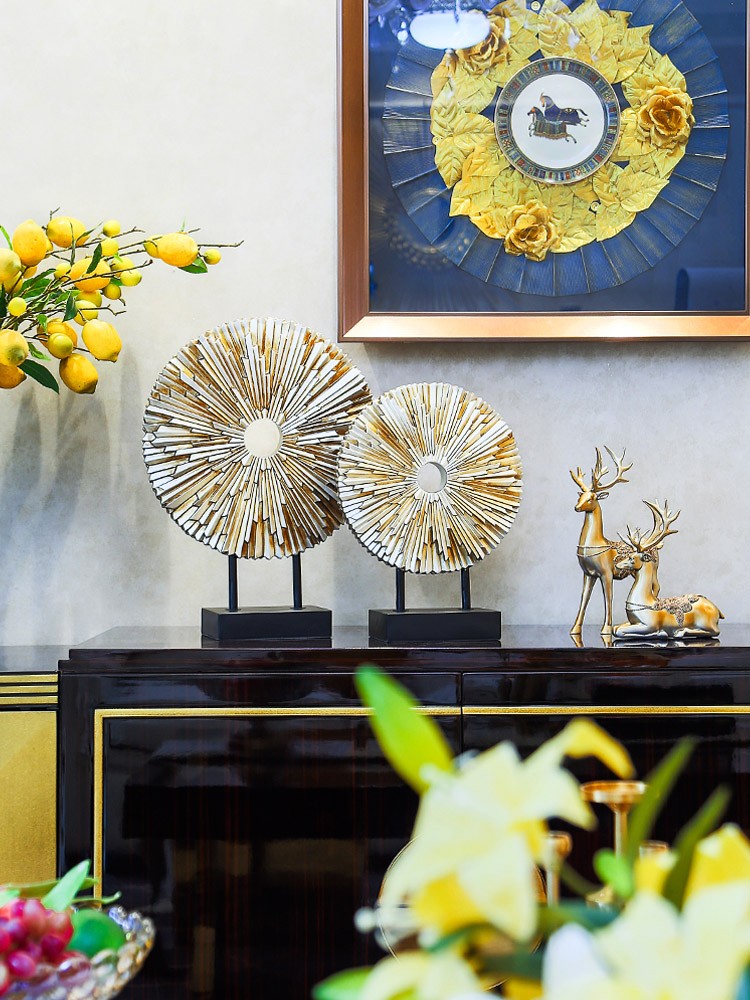 Tượng hươu trang trí Hemia Yellow Deer