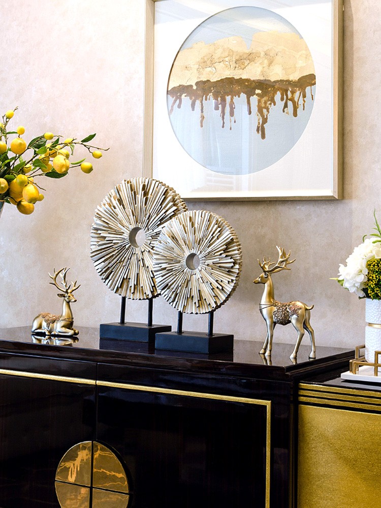 Tượng hươu trang trí Hemia Yellow Deer