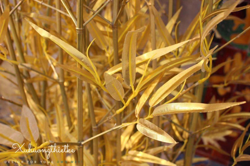 Trúc quân tử mạ vàng